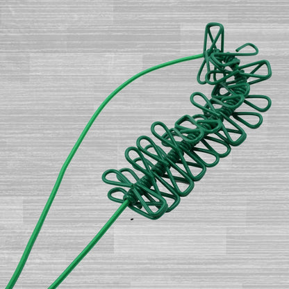 9373 Elastic Cloth Drying Rope With 12 Metal Clip Portable Clothes Line For Home Travel - Zidbik