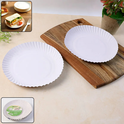Freshee 9 Inch Round Compostable Paper Plate 25 Pcs Pack - Zidbik
