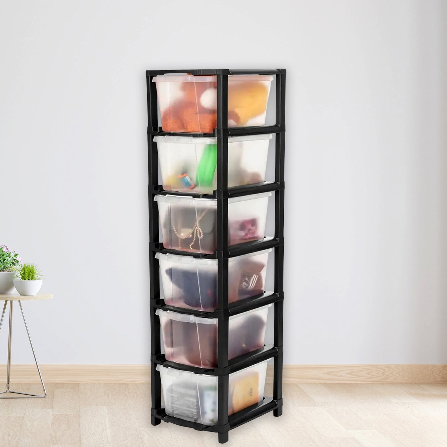 6-layer Modular Plastic Drawer Storage Cabinet - Zidbik