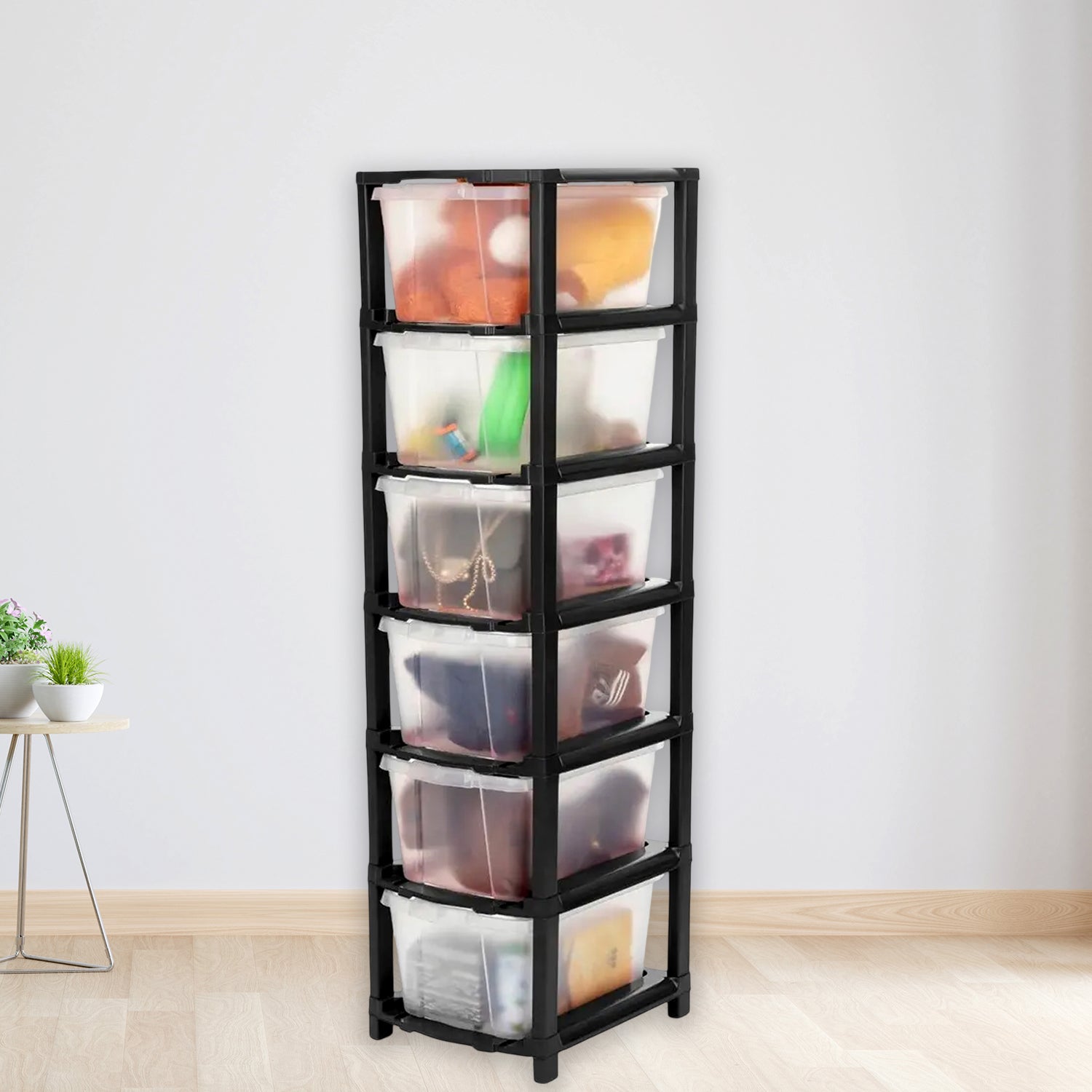 6-layer Modular Plastic Drawer Storage Cabinet - Zidbik