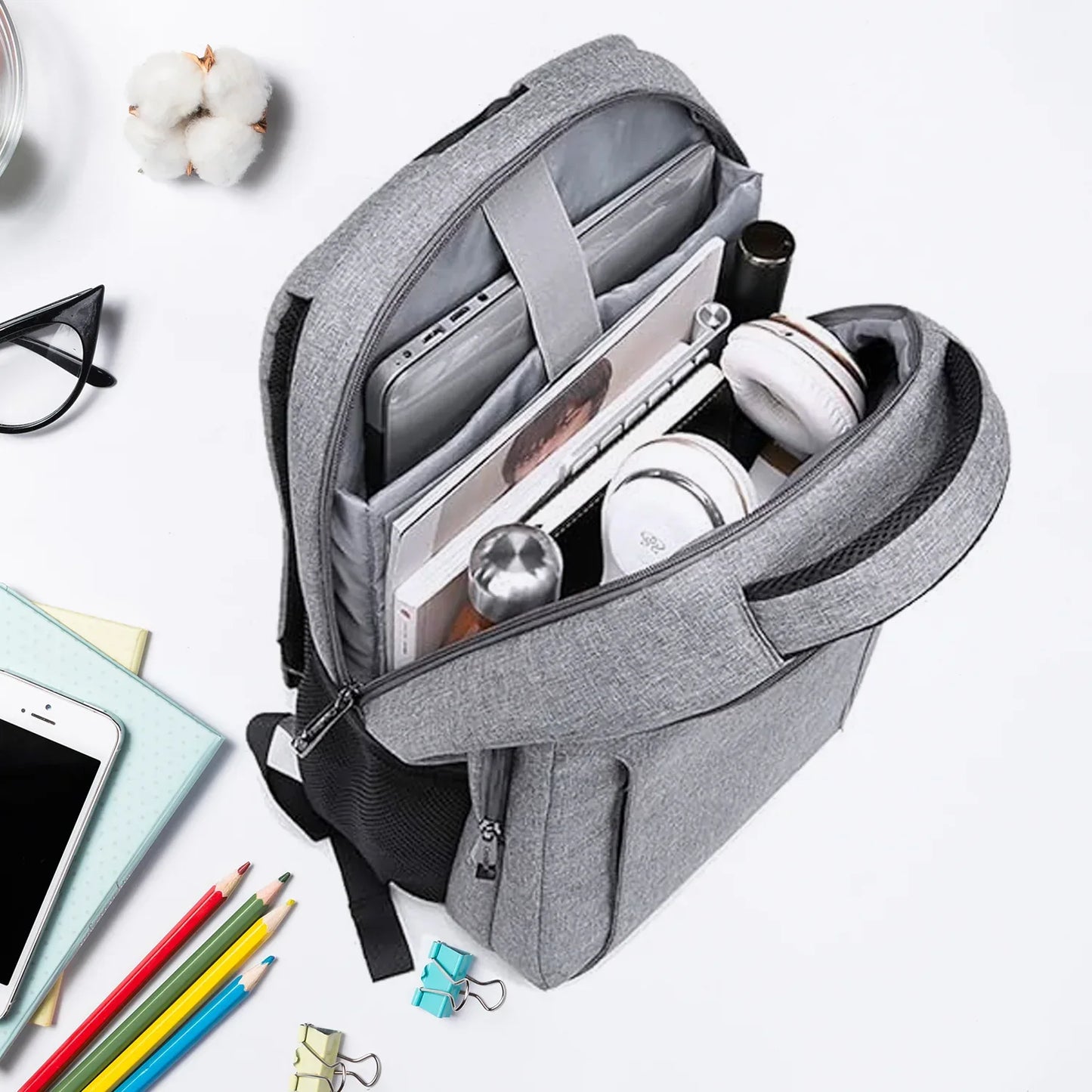 12553 Laptop Bag With Adjustable Shoulder Strap Storage Pockets Lightweight Water-resistant Travel-friendly Bag Office Bag School Bag College Bag Business Bag - Zidbik