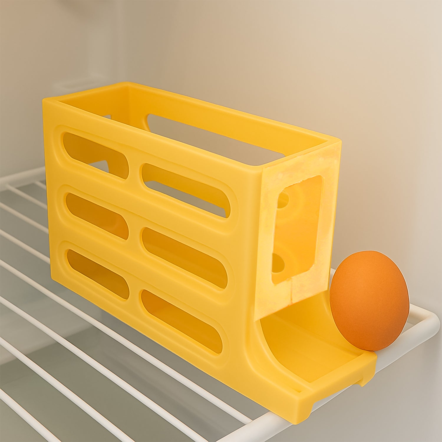 3-layer Rolling Egg Storage Rack Dispenser (1 Pc) - Zidbik