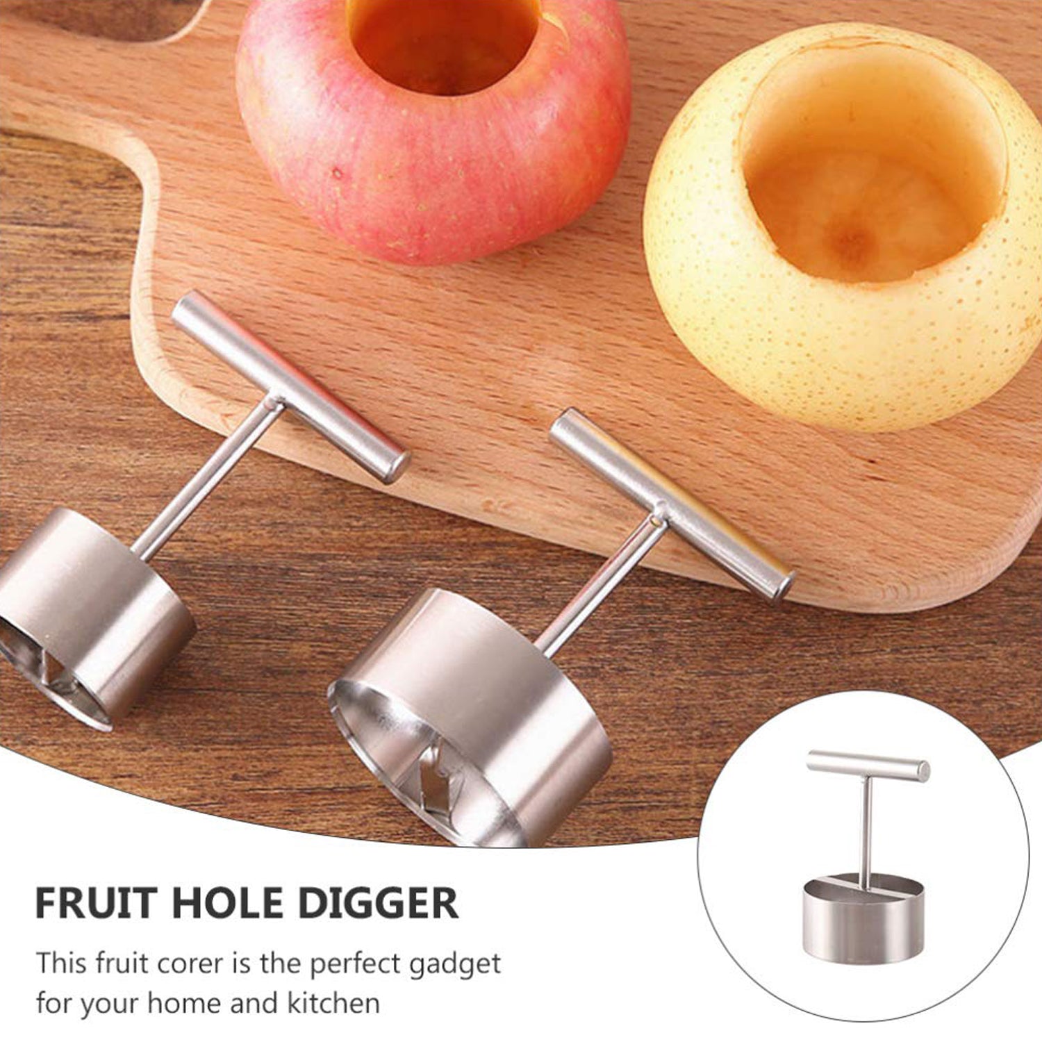 10016 Corer Pear Core Separator Vegetable Core Remover Seeder Cutter Pitter Fruit Hole Remover Coring Tool (1 Pc) - Zidbik