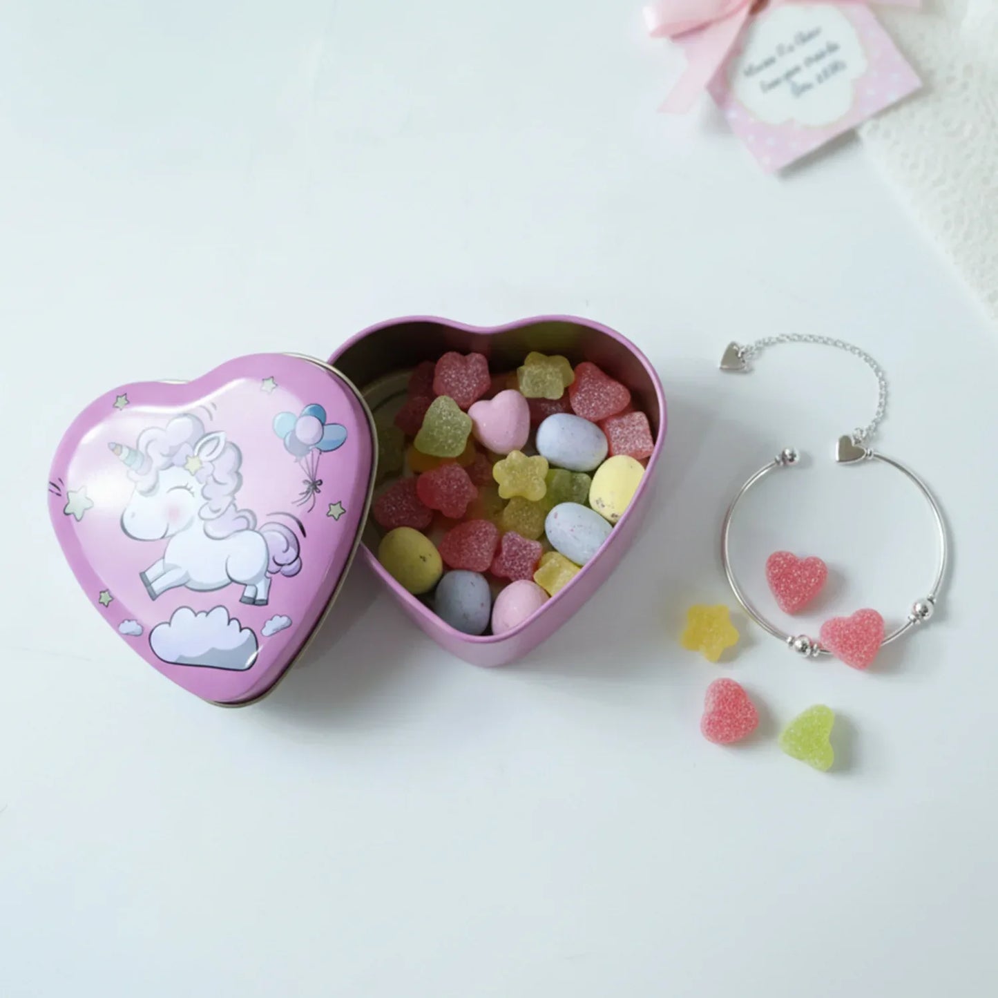 Heart Shaped Unicorn Printed Multipurpose Storage Box (1 Pc) - Zidbik