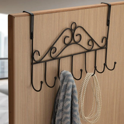Over The Door Hanger Rack 7 Hooks Decorative Ognazier Hook Rack Stylish Door Hanger Door Hook Hangers With 7 Hooksmetal Hanging Rack For Home Office Use - Zidbik