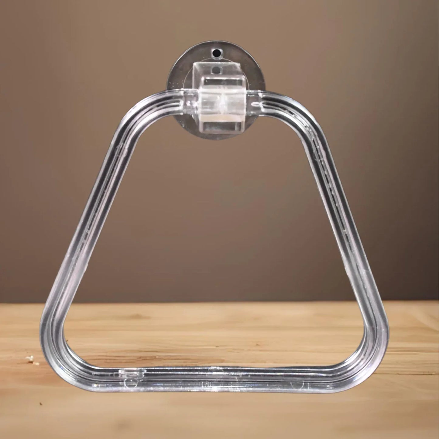 Unbreakable Abs Square Towel Ring Wall Mounted Stand Holder (1 Pc) - Zidbik