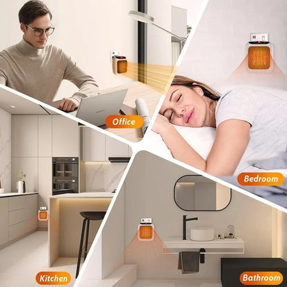 600w Wall-mounted Plug-in Room Heater (1 Pc With Conveter) - Zidbik