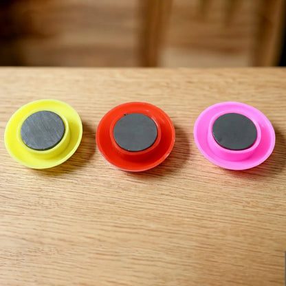 Colorful Smiley Face Magnetic Buttons Set (12 Pc Set) - Zidbik