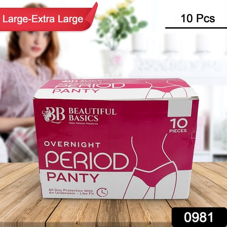 Womens Emergency Kit Travel Kit- Includes Seamless Underwear Pantyliner Feminine Hygiene Sachet First Period Kit (10 Pcs) - Zidbik