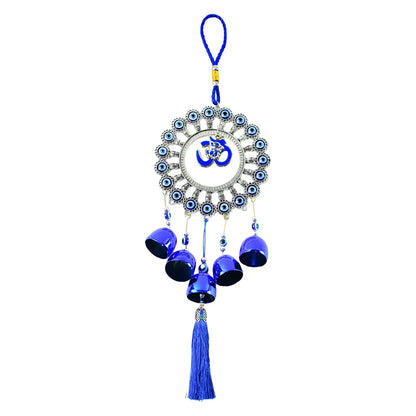 Decorative Om Evil Eye Wind Chime Wall Hanging (1 Pc) - Zidbik