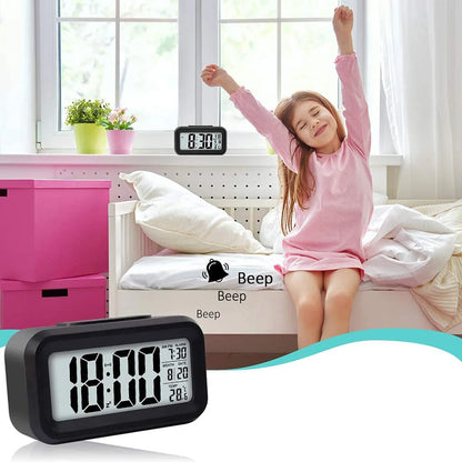 Digital Lcd Alarm Clock With Backlight (1 Pc) - Zidbik