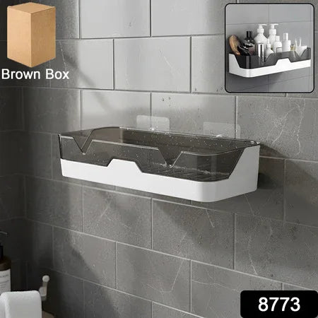 Wall Mounted Self Adhesive Plastic Storage Shelf (1 Pc) - Zidbik