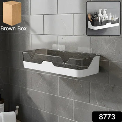 Wall Mounted Self Adhesive Plastic Storage Shelf (1 Pc) - Zidbik