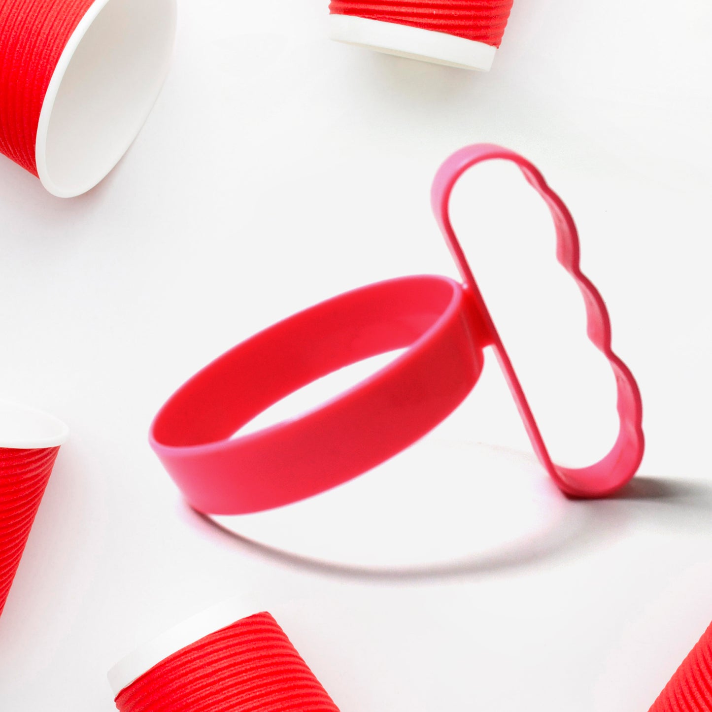 8195 Plastic Cup  Tumbler Handle Anti Slip Travel Mug Grip  Cupholder  Cup  Tumbler Accessories  Lightweight Tumbler Holder  Cup Handle (1 Pc) - Zidbik