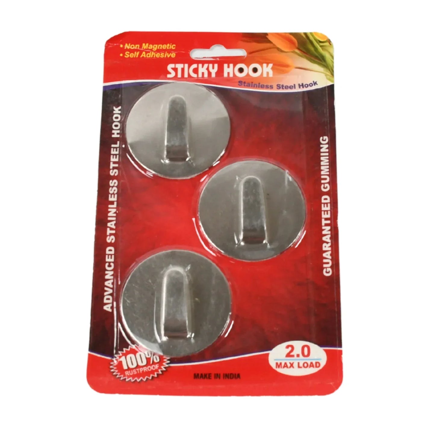 Self- Adhesive Hooks Heavy Duty Wall Hooks Hangers Stainless Steel Waterproof Sticky Hooks For Hanging Robe Coat Towel Kitchen Bathroom And. - Zidbik
