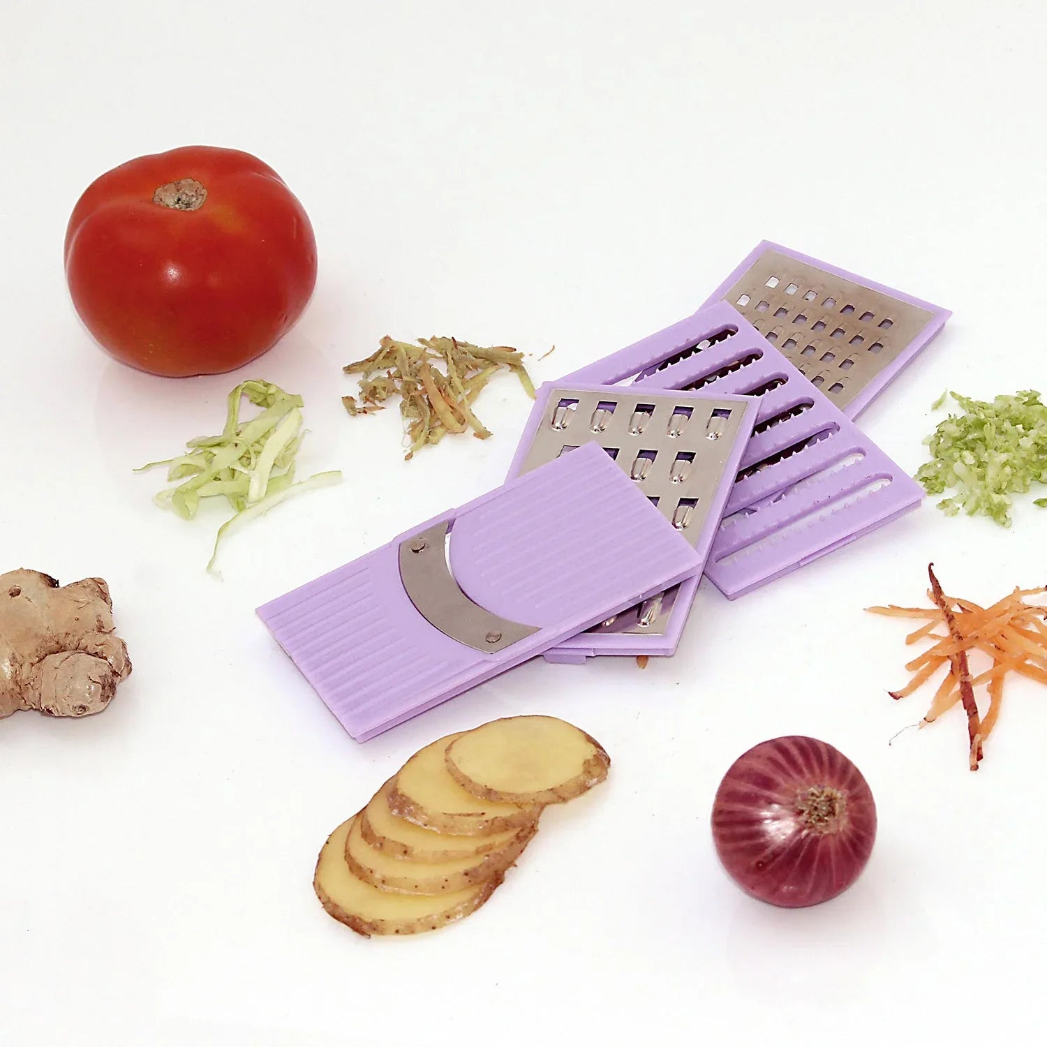 2650 4 In 1 Plastic Vegetable And Fruit Grater And Slicer For Kitchen - Zidbik