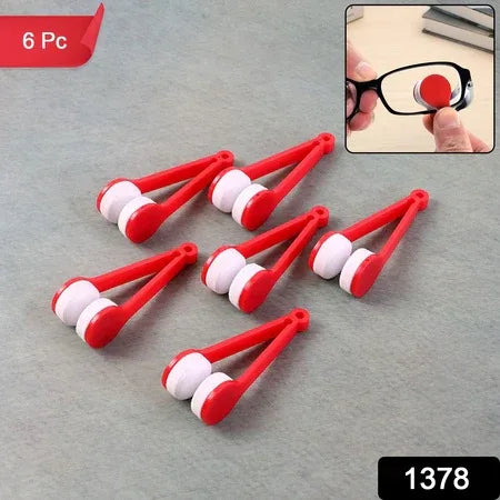 Portable Eyeglass Sunglass Lens Cleaner Tool (6 Pc) - Zidbik