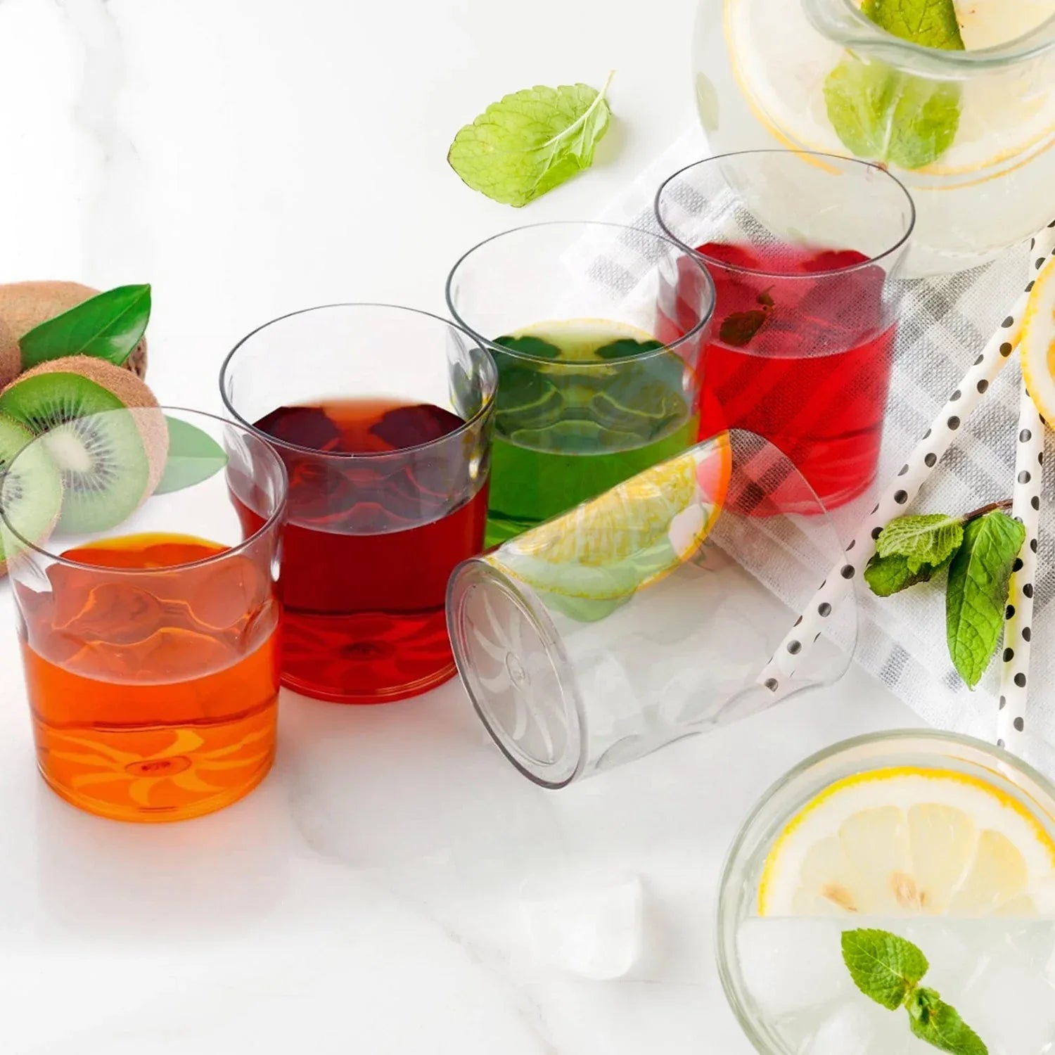Magic Glass Clear Glass Bubble Water Juice Glasses (6 Pcs Set) - Zidbik