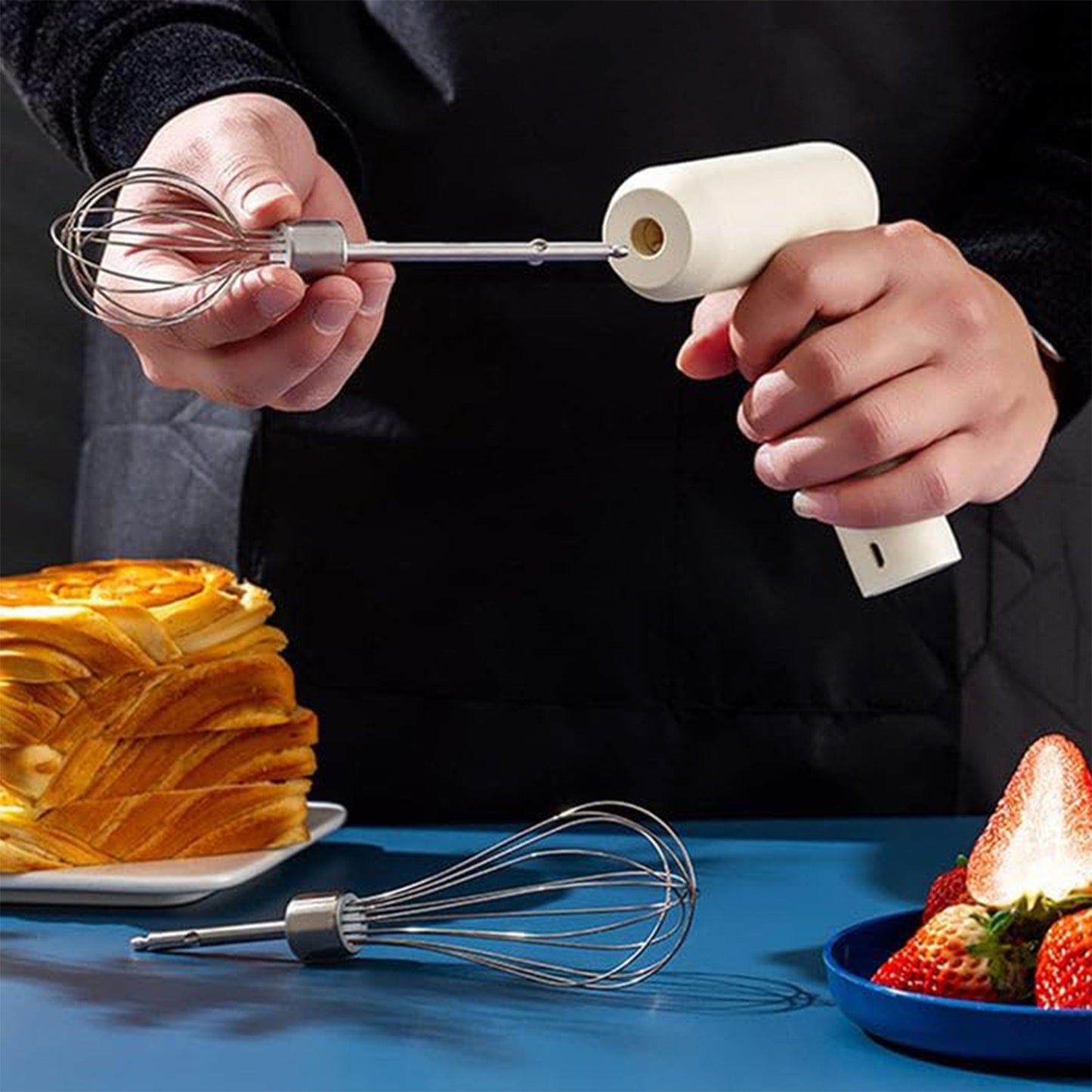 Cordless Electric Whisk  Egg Beater - (1 Pc) - Zidbik