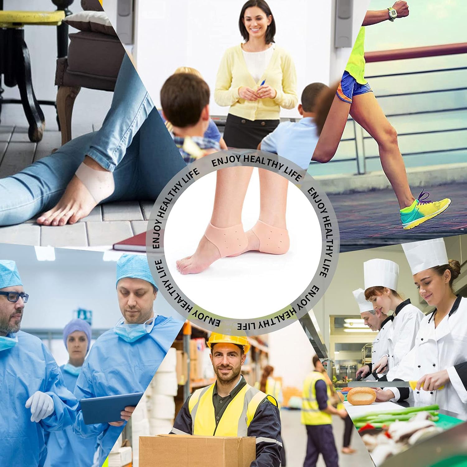 Kid Silicone Heel Protectors (1 Pair) - Zidbik