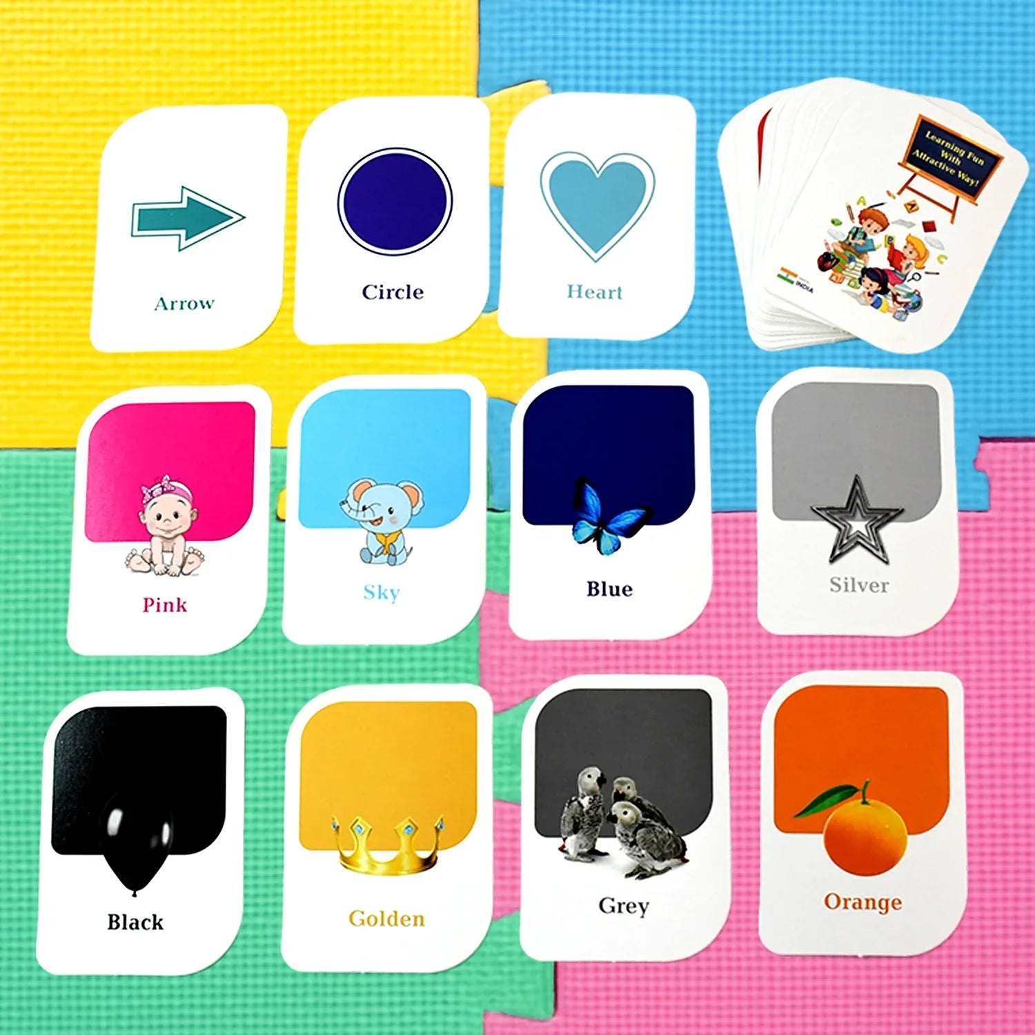 Kidkraft Early Learner 32-piece Color Amp Shape Flashcard Set - Zidbik