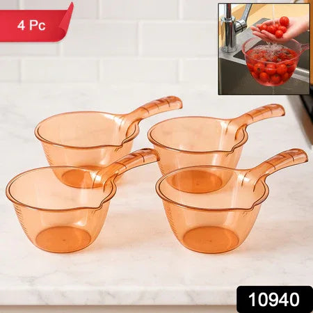 Multipurpose Kitchen Washing Straining Bowl (1100 Ml 4 Pc) - Zidbik