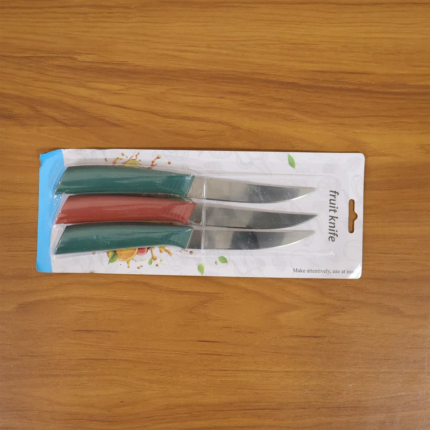 Multipurpose Stainless Steel Fruit Knife Set Of 3 - Zidbik