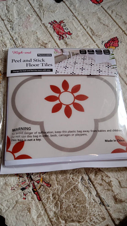 Peel And Stick Floor Tiles Kitchen Bathroom Backsplash Sticker Detachable Waterproof Diy Tile Stickers For Wall Decoration Tiles Home Decoration (8x8 Inch 10 Pcs Set) - Zidbik