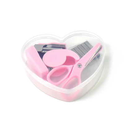 4143 Mini Office Stationery Set Including Stapler Scissors Paper Clips Tape Dispenser Transparent Tape And Staples - Zidbik
