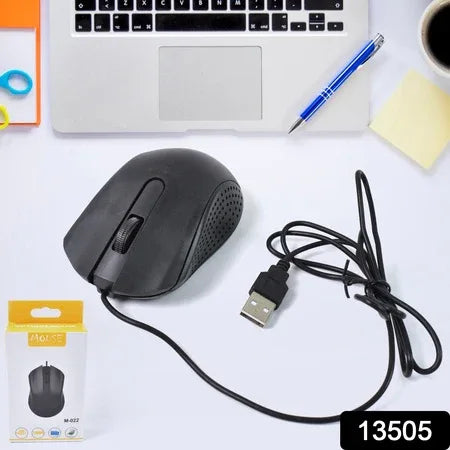 Computer Laptop Wired Optical Mouse M-022 (1 Pc) - Zidbik