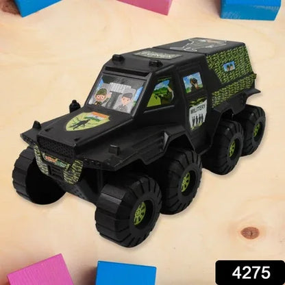 Big Military 8-wheel Plastic Car Toy (1 Pc) - Zidbik