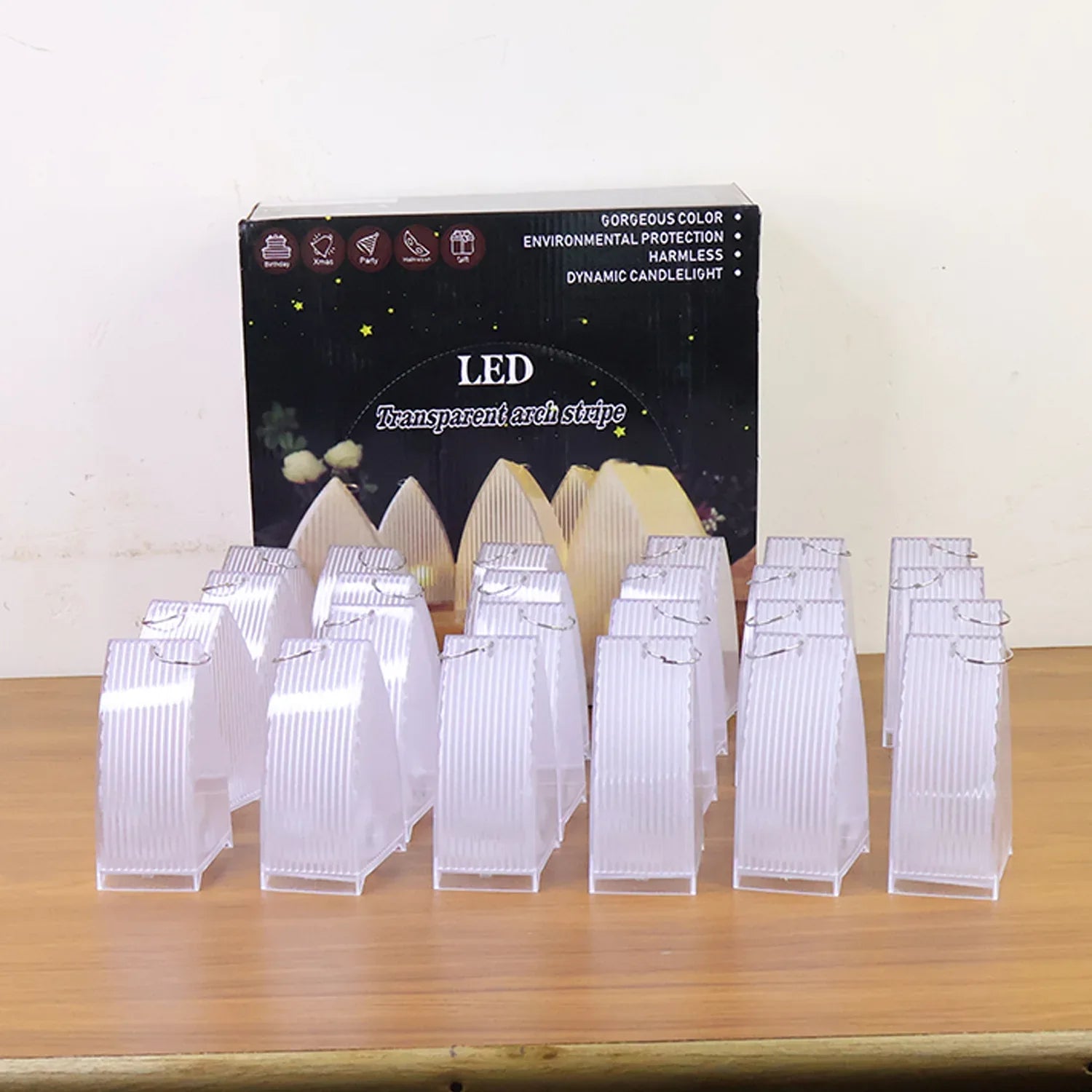 Transparent Decorative Led Candle Lights (24 Pc) - Zidbik