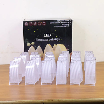 Transparent Decorative Led Candle Lights (24 Pc) - Zidbik