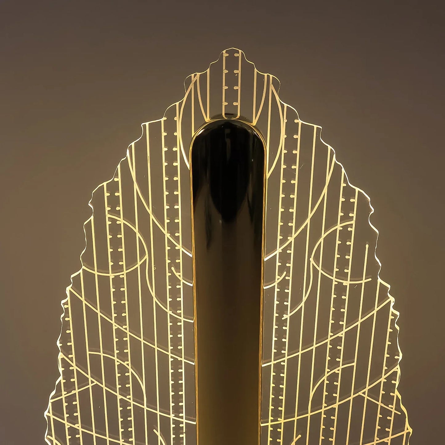 Elegant Plastic Led Table Lamp With Leaf Design Shade (1 Pc) - Zidbik