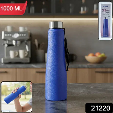 Classic Stainless Steel Water Bottle Blue Color (1000 Ml 1 Piece) - Zidbik