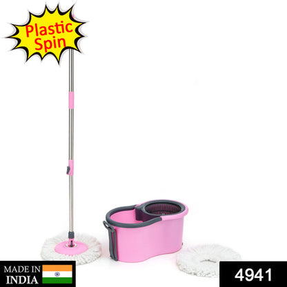 4941 Quick Spin Mop Plastic Spin Bucket Floor Cleaning Easy Wheels  Big Bucket Floor Cleaning Mop With Bucket - Zidbik