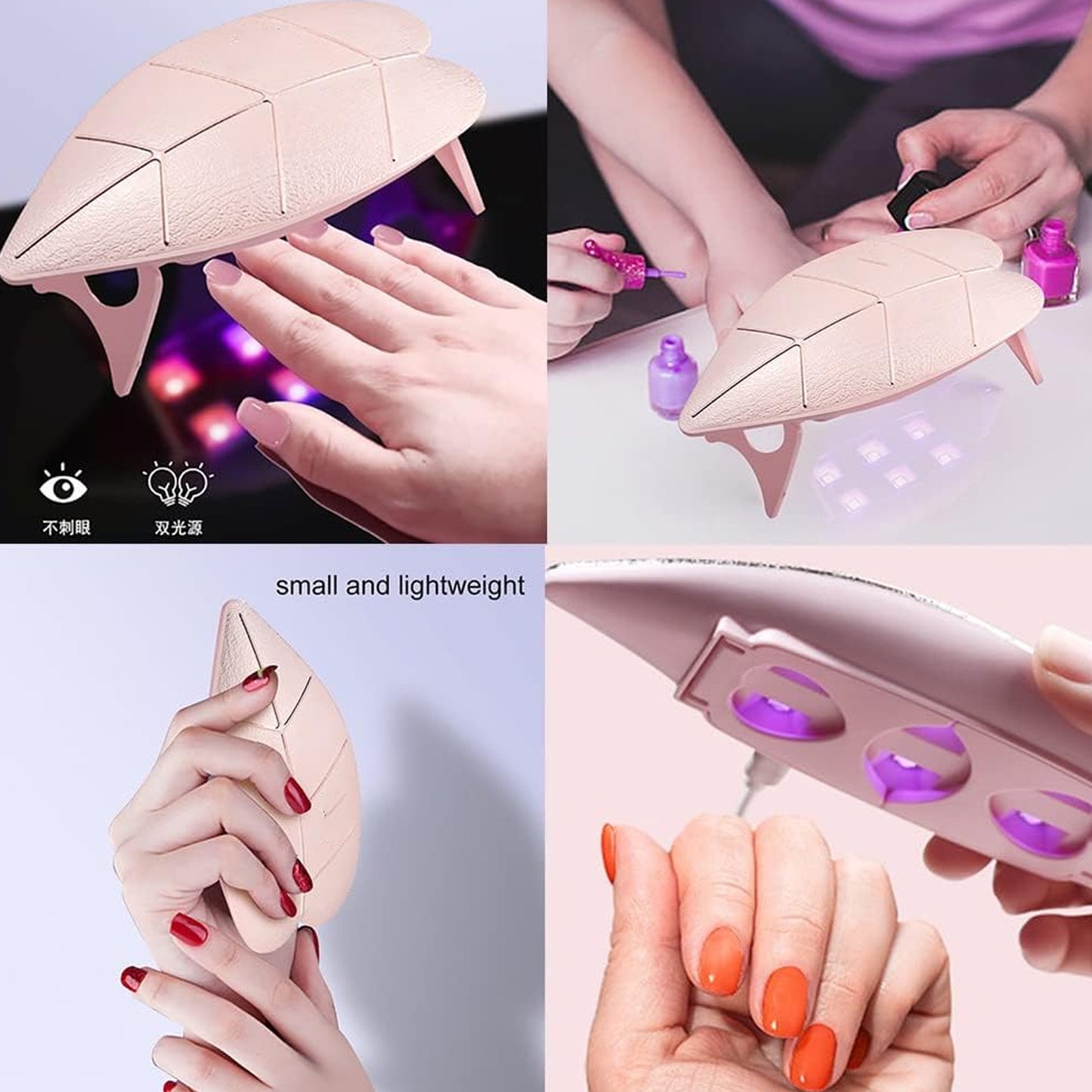 12914 Mini Nail Lamp 6w 6 Led Uv Nail Dryer With Usb Cable For Gel Nail Polish Nail Art Tools For Starters Home Diy Professionals Salon Manicure (1 Pc) - Zidbik