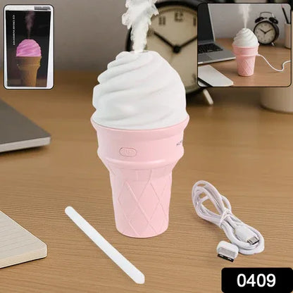 Ice Cream Cone Shape Air Freshener Humidifier (1pc Pink) - Zidbik