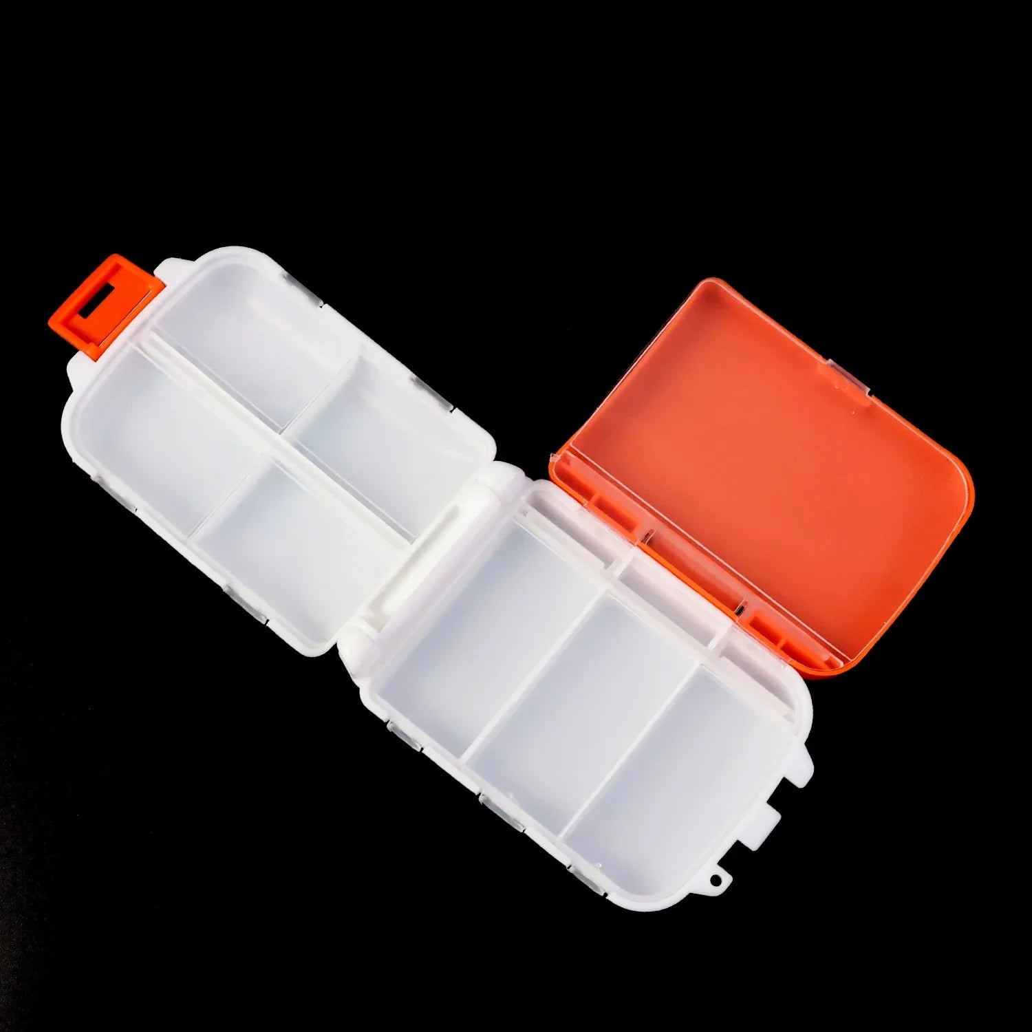 Portable Orange Dual-sided Pill Organizer Box (1 Pc) - Zidbik