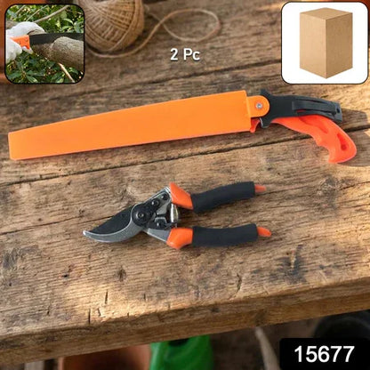 Heavy Duty Gardening Pruning Tool Combo Set (2 Pc Set) - Zidbik