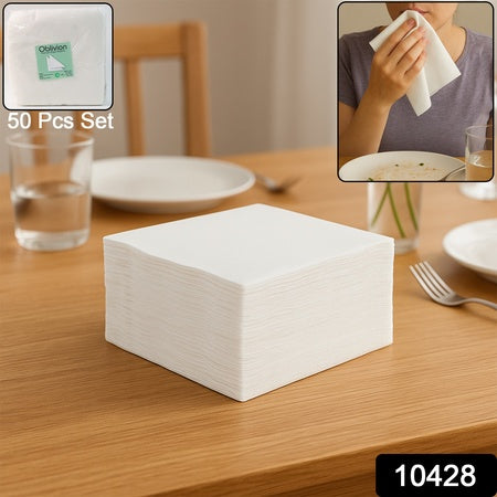 Soft  Absorbent Disposable Tissue Paper  Napkins Set (50 Pc) - Zidbik