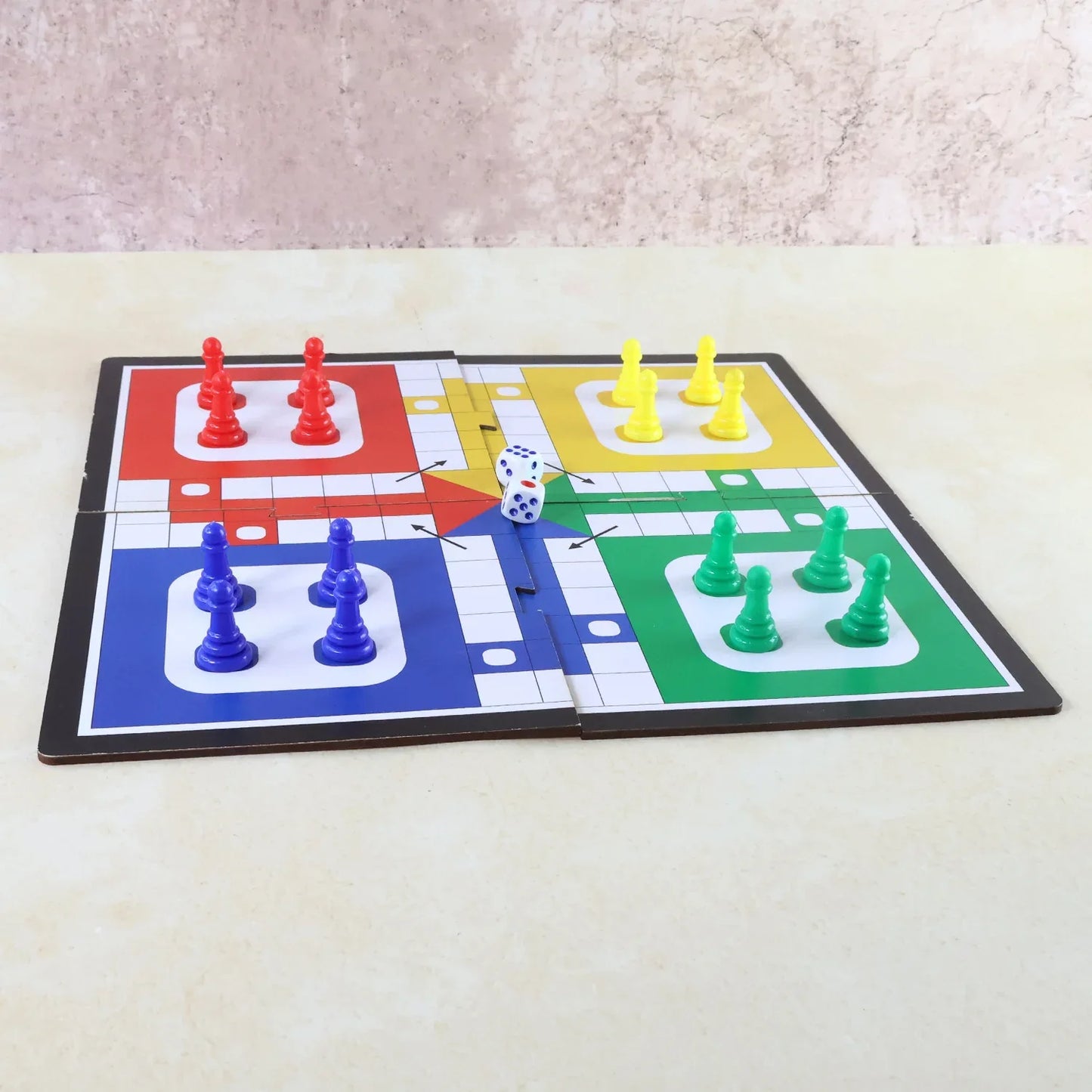 Pocket Ludo Travel Board Game - (1 Set) - Zidbik
