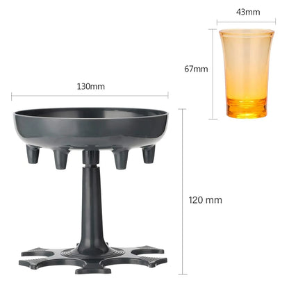 6 Shot Win Glass Dispensers With Tray 6 Pcs Glass - Zidbik