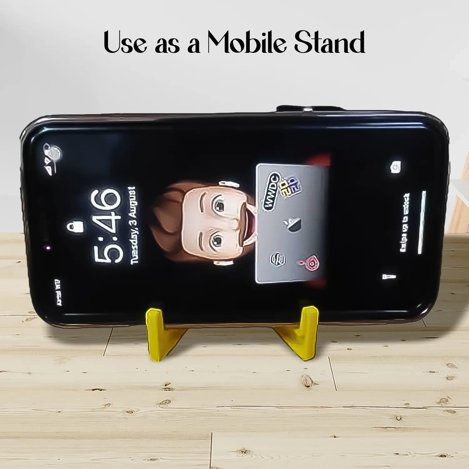 2 In 1 Plastic Keychain With Mobile Stand Phone Holder (100 Pcs Set Multicolor) - Zidbik