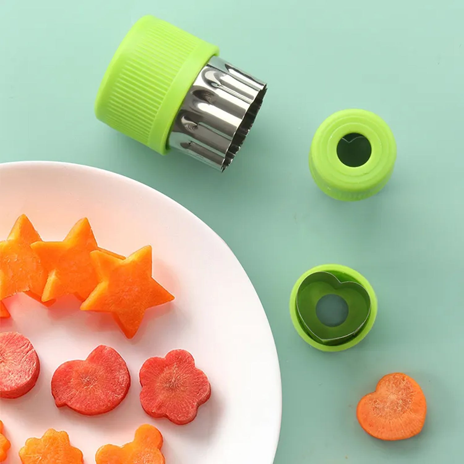 Stainless Steel Cookie Cutter Shapes Set Baking Cooking Food Decoration  (12 Pcs Set) - Zidbik