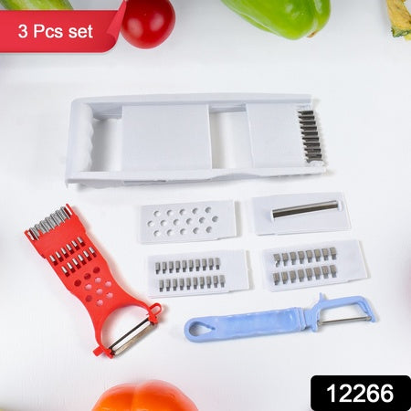 3 In 1 Kitchen Set Grater Base Slicing Attachment And Peeler (3 Pcs Set) - Zidbik