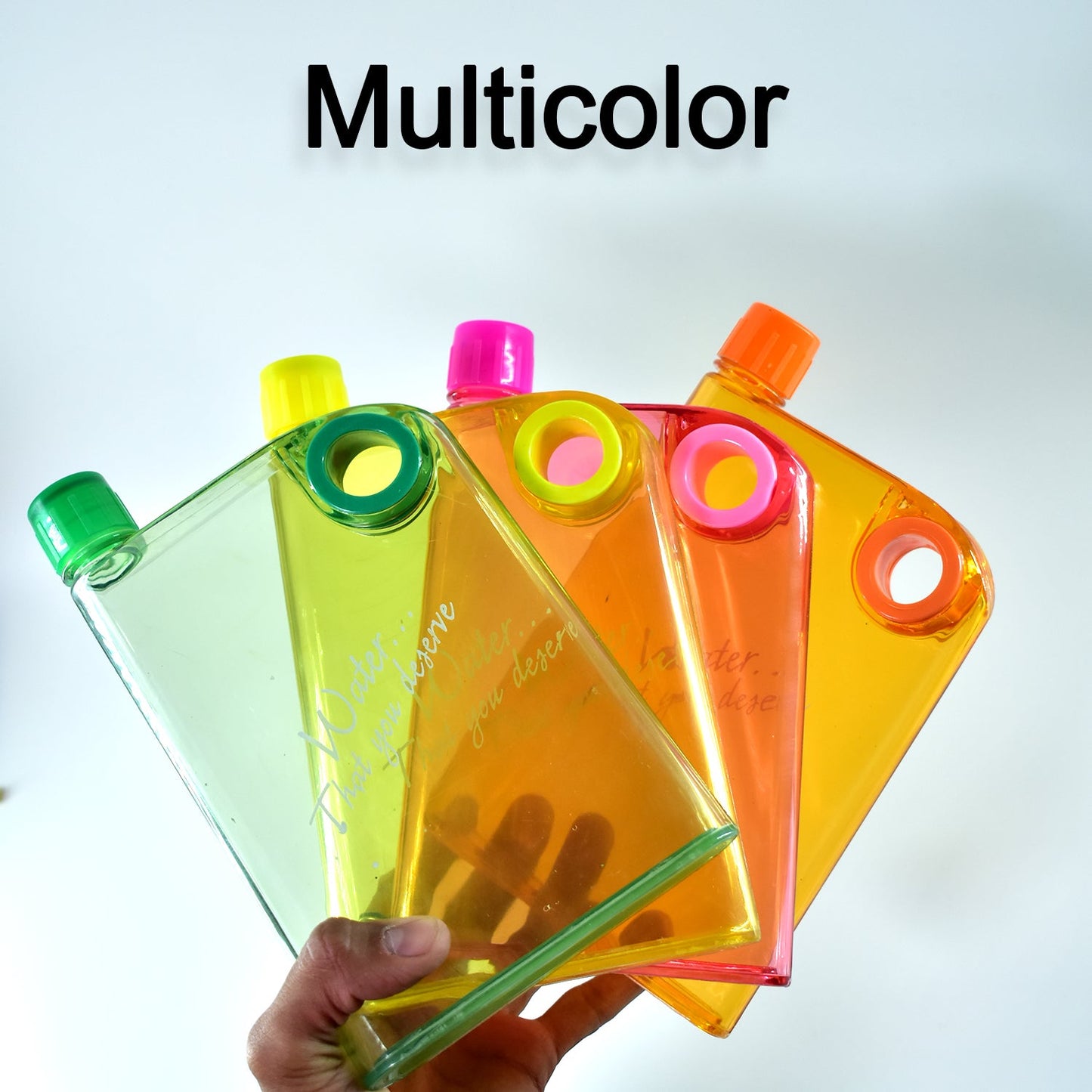 0364 Notebook Style Slim Water Bottle (380 Ml Multicolor) - Zidbik