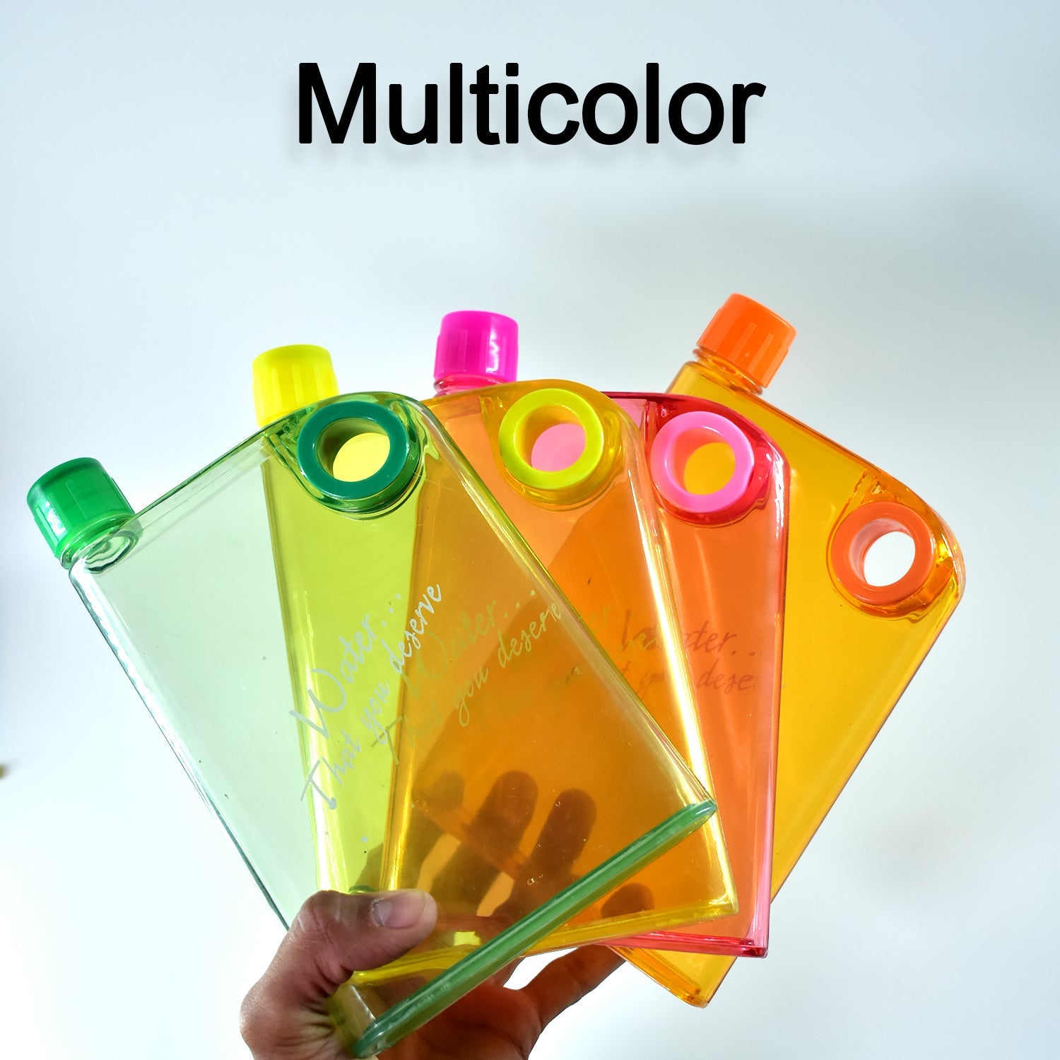 0364 Notebook Style Slim Water Bottle (380 Ml Multicolor) - Zidbik