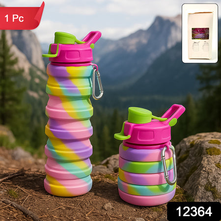 Colorful Collapsible Silicone Water Bottle (1 Pc) - Zidbik