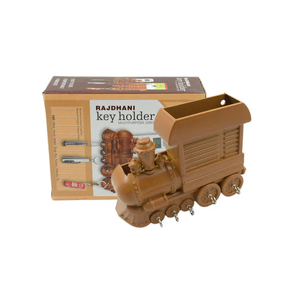 1653 Plastic Train Engine Design Plastic Key Holder Mount Decorative Keys Organizer Key Holder Key Stand Key Holder For Home Office Antique Key Holder (1 Pc) - Zidbik